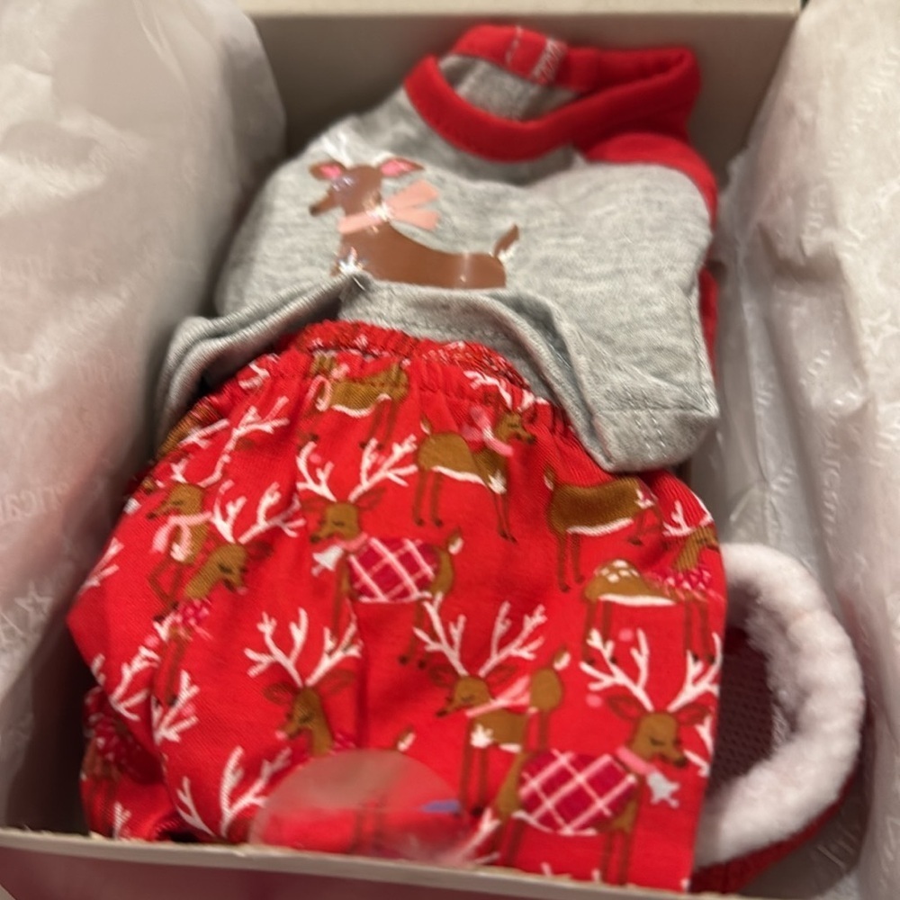 American Girl Festive Reindeer Pajama set for dolls NWT in package - Picture 7 of 8